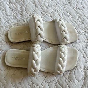 Braided strap sandals